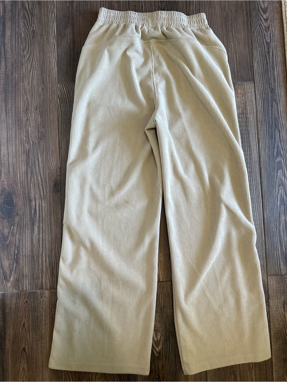 HALARA Wide-Leg Ribbed Corduroy Pants in Cream Beige - Picture 5 of 15